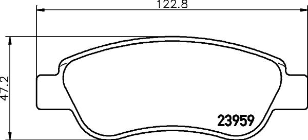 HELLA 8DB 355 012-141 - Əyləc altlığı dəsti, əyləc diski furqanavto.az