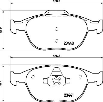 HELLA 8DB 355 012-111 - Əyləc altlığı dəsti, əyləc diski furqanavto.az