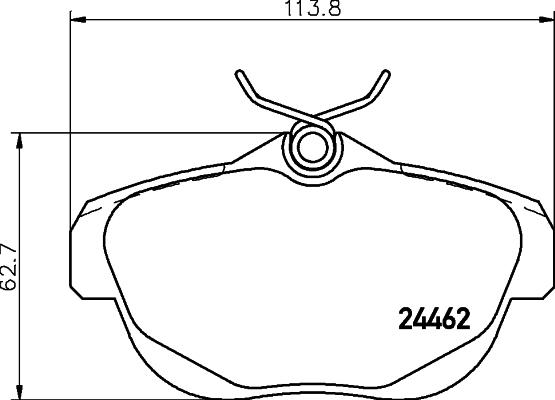 HELLA 8DB 355 012-881 - Əyləc altlığı dəsti, əyləc diski furqanavto.az