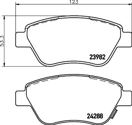 HELLA 8DB 355 012-831 - Əyləc altlığı dəsti, əyləc diski furqanavto.az