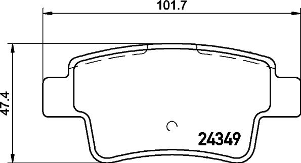 HELLA 8DB 355 012-391 - Əyləc altlığı dəsti, əyləc diski furqanavto.az