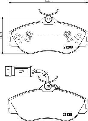 HELLA 8DB 355 017-911 - Əyləc altlığı dəsti, əyləc diski furqanavto.az