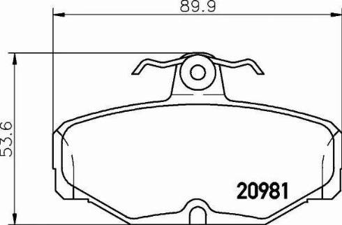 HELLA 8DB 355 017-621 - Əyləc altlığı dəsti, əyləc diski furqanavto.az