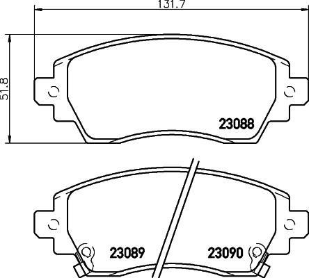 HELLA 8DB 355 017-101 - Əyləc altlığı dəsti, əyləc diski furqanavto.az