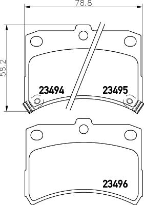 HELLA 8DB 355 017-121 - Əyləc altlığı dəsti, əyləc diski furqanavto.az