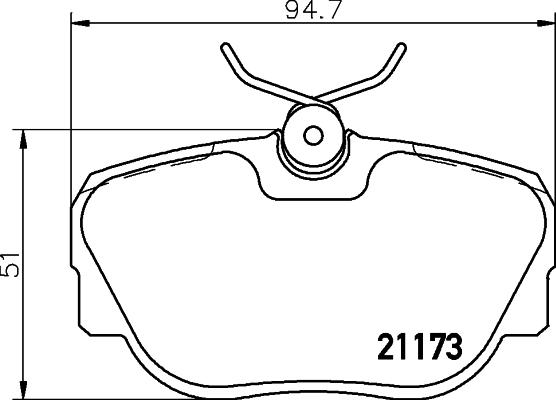 HELLA 8DB 355 017-811 - Əyləc altlığı dəsti, əyləc diski furqanavto.az