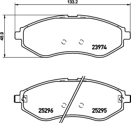 HELLA 8DB 355 017-351 - Əyləc altlığı dəsti, əyləc diski www.furqanavto.az