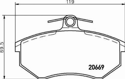 HELLA 8DB 355 021-111 - Əyləc altlığı dəsti, əyləc diski furqanavto.az