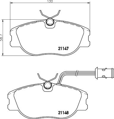 HELLA 8DB 355 017-781 - Əyləc altlığı dəsti, əyləc diski furqanavto.az