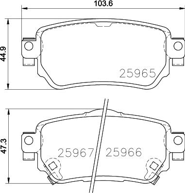 HELLA 8DB 355 039-591 - Əyləc altlığı dəsti, əyləc diski www.furqanavto.az