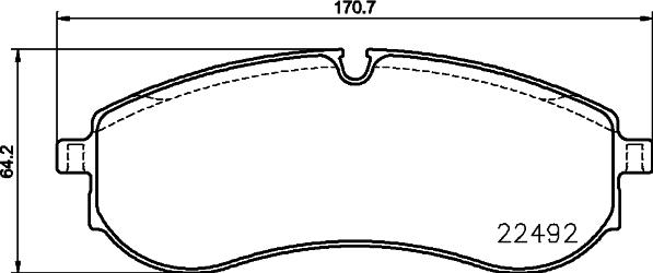 HELLA 8DB 355 039-531 - Əyləc altlığı dəsti, əyləc diski furqanavto.az