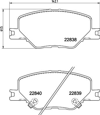 HELLA 8DB 355 039-061 - Əyləc altlığı dəsti, əyləc diski furqanavto.az