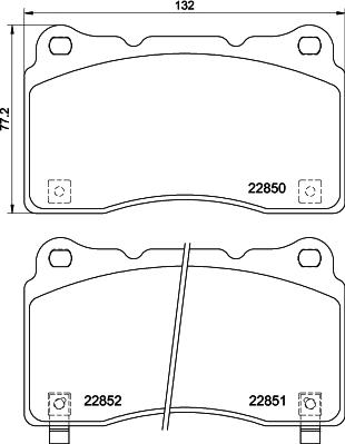 HELLA 8DB 355 039-151 - Əyləc altlığı dəsti, əyləc diski furqanavto.az