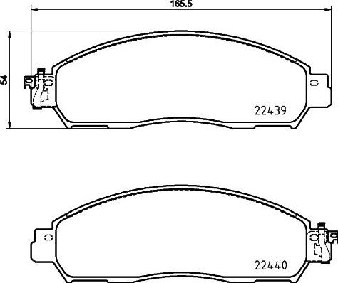 HELLA 8DB 355 039-331 - Əyləc altlığı dəsti, əyləc diski furqanavto.az