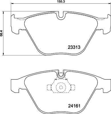 HELLA 8DB 355 039-241 - Əyləc altlığı dəsti, əyləc diski furqanavto.az