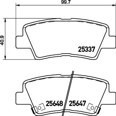 HELLA 8DB 355 036-541 - Əyləc altlığı dəsti, əyləc diski furqanavto.az