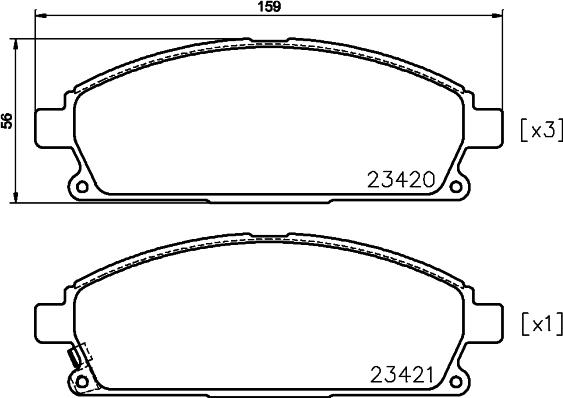 HELLA 8DB 355 036-661 - Əyləc altlığı dəsti, əyləc diski furqanavto.az