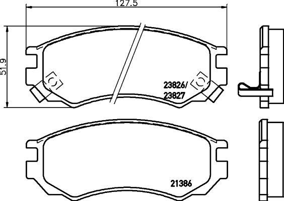 HELLA 8DB 355 036-601 - Əyləc altlığı dəsti, əyləc diski furqanavto.az