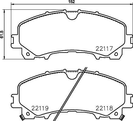 HELLA 8DB 355 036-761 - Əyləc altlığı dəsti, əyləc diski furqanavto.az