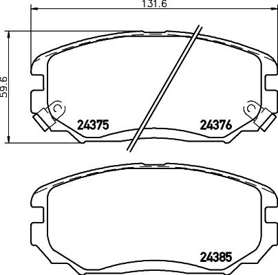 HELLA 8DB 355 030-431 - Əyləc altlığı dəsti, əyləc diski furqanavto.az