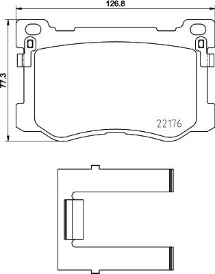 HELLA 8DB 355 030-501 - Əyləc altlığı dəsti, əyləc diski furqanavto.az