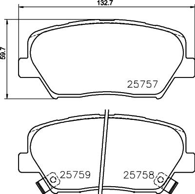 HELLA 8DB 355 030-511 - Əyləc altlığı dəsti, əyləc diski www.furqanavto.az