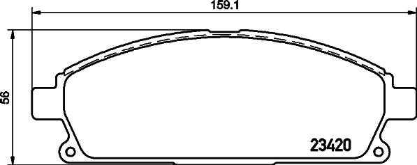 HELLA 8DB 355 030-171 - Əyləc altlığı dəsti, əyləc diski furqanavto.az