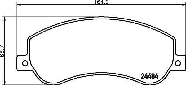 HELLA 8DB 355 030-881 - Əyləc altlığı dəsti, əyləc diski furqanavto.az