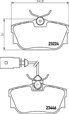 HELLA 8DB 355 030-821 - Əyləc altlığı dəsti, əyləc diski furqanavto.az