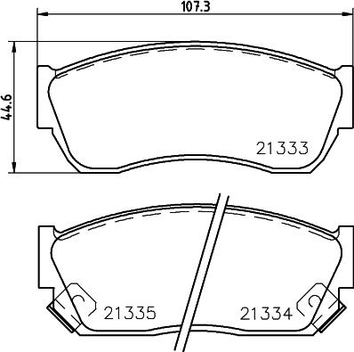 HELLA 8DB 355 030-391 - Əyləc altlığı dəsti, əyləc diski furqanavto.az