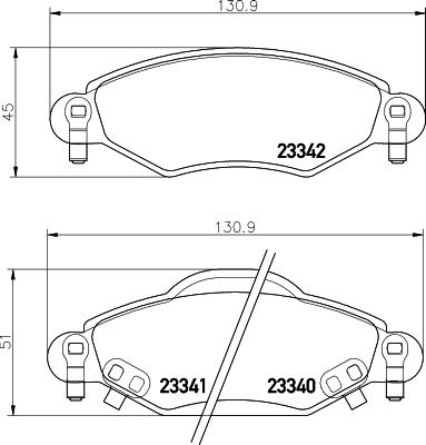 HELLA 8DB 355 030-251 - Əyləc altlığı dəsti, əyləc diski furqanavto.az