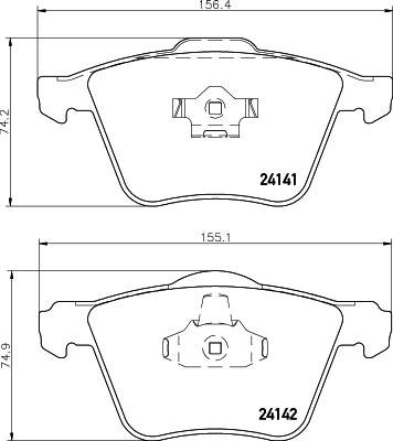 HELLA 8DB 355 031-971 - Əyləc altlığı dəsti, əyləc diski furqanavto.az