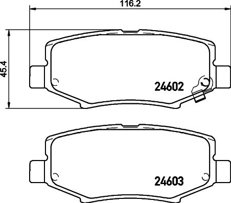 HELLA 8DB 355 031-031 - Əyləc altlığı dəsti, əyləc diski furqanavto.az