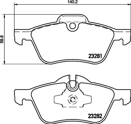 HELLA 8DB 355 031-381 - Əyləc altlığı dəsti, əyləc diski furqanavto.az