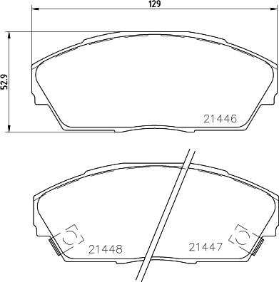 HELLA 8DB 355 031-741 - Əyləc altlığı dəsti, əyləc diski furqanavto.az