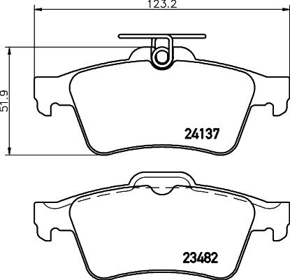 HELLA 8DB 355 032-531 - Əyləc altlığı dəsti, əyləc diski furqanavto.az