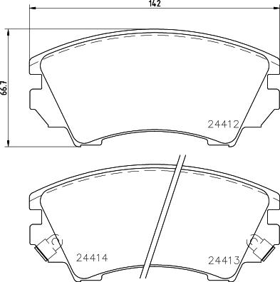 HELLA 8DB 355 032-571 - Əyləc altlığı dəsti, əyləc diski furqanavto.az