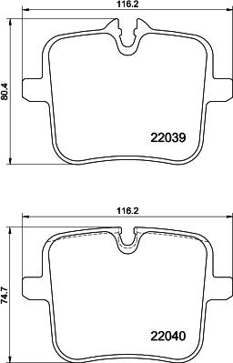 HELLA 8DB 355 037-991 - Əyləc altlığı dəsti, əyləc diski furqanavto.az