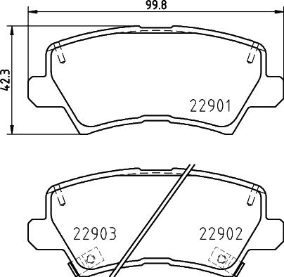 HELLA 8DB 355 037-921 - Əyləc altlığı dəsti, əyləc diski furqanavto.az