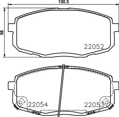 HELLA 8DB 355 037-431 - Əyləc altlığı dəsti, əyləc diski furqanavto.az