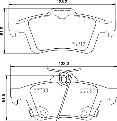 HELLA 8DB 355 037-661 - Əyləc altlığı dəsti, əyləc diski furqanavto.az