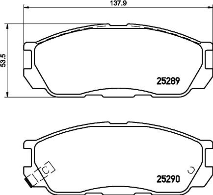 HELLA 8DB 355 037-001 - Əyləc altlığı dəsti, əyləc diski furqanavto.az