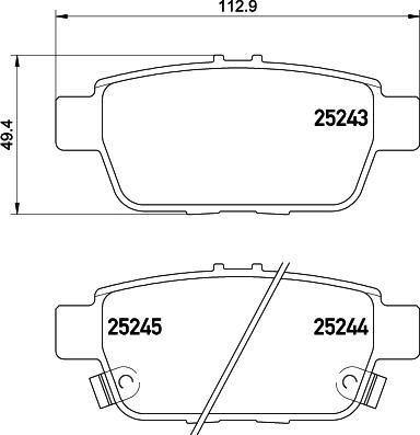 HELLA 8DB 355 037-181 - Əyləc altlığı dəsti, əyləc diski furqanavto.az