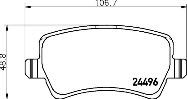 HELLA 8DB 355 037-811 - Əyləc altlığı dəsti, əyləc diski furqanavto.az