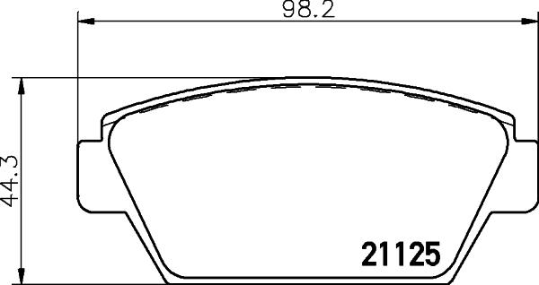 HELLA 8DB 355 037-231 - Əyləc altlığı dəsti, əyləc diski furqanavto.az