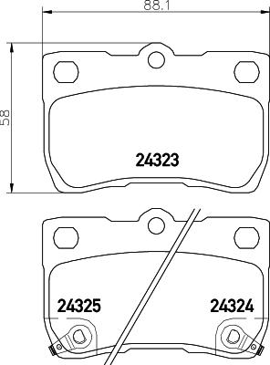 HELLA 8DB 355 037-771 - Əyləc altlığı dəsti, əyləc diski furqanavto.az