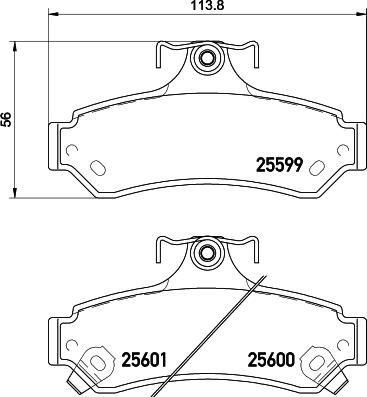 HELLA 8DB 355 029-941 - Əyləc altlığı dəsti, əyləc diski furqanavto.az