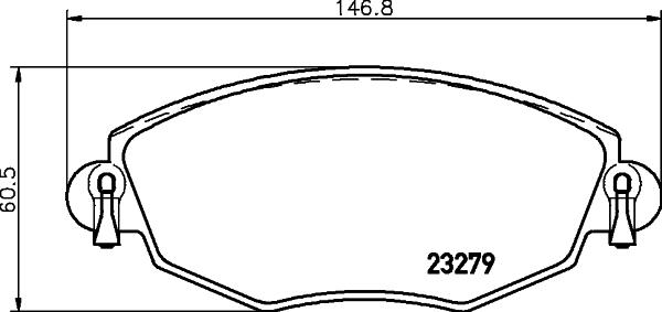 HELLA 8DB 355 029-581 - Əyləc altlığı dəsti, əyləc diski furqanavto.az