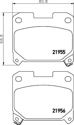 HELLA 8DB 355 029-001 - Əyləc altlığı dəsti, əyləc diski furqanavto.az