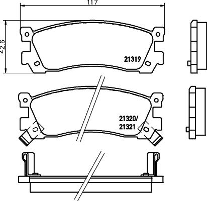 HELLA 8DB 355 029-891 - Əyləc altlığı dəsti, əyləc diski furqanavto.az